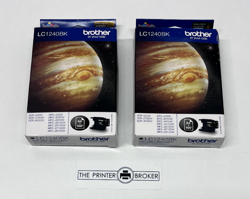 Brother MFCJ6910DW MFCJ6710CDW Black Ink Cartridge LC1240BK 2 pack