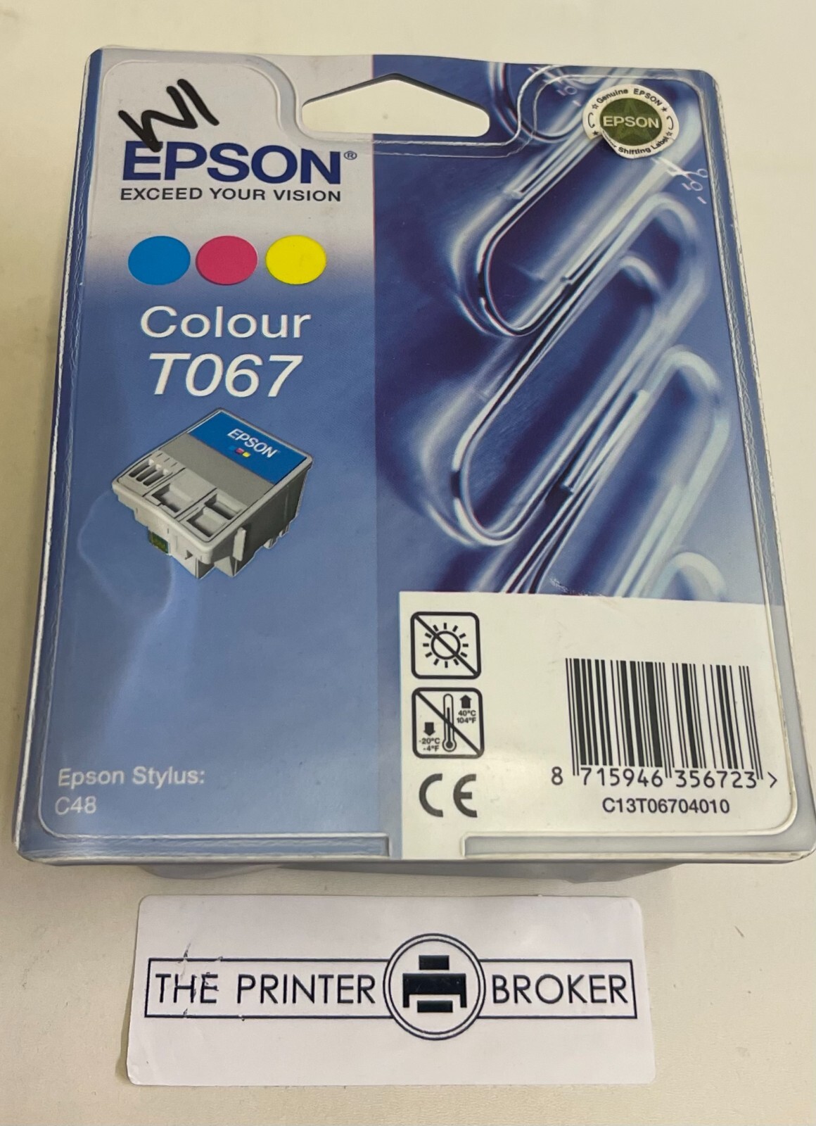 Epson T067 Colour Stylus C48 Inkjet Cartridge C13T06704010