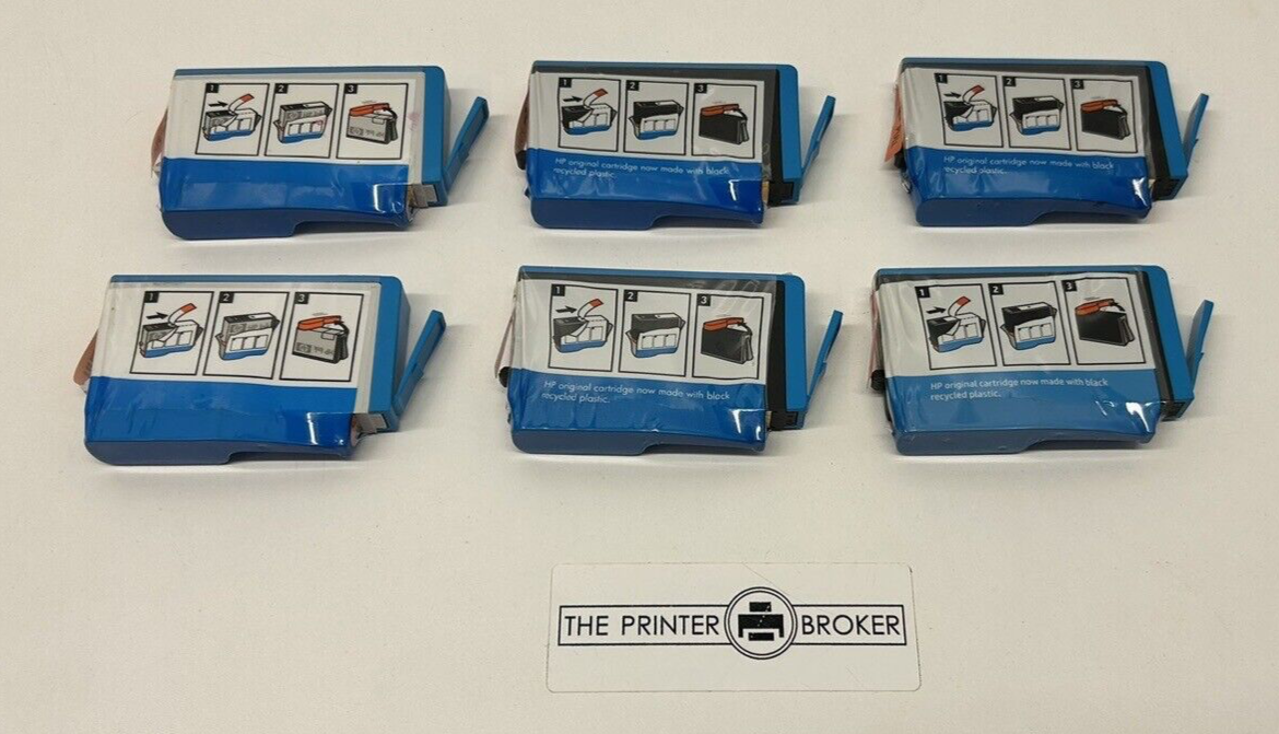 HP 364 364XL Original Cyan Ink Cartridge x6 CB323EE CB318EE