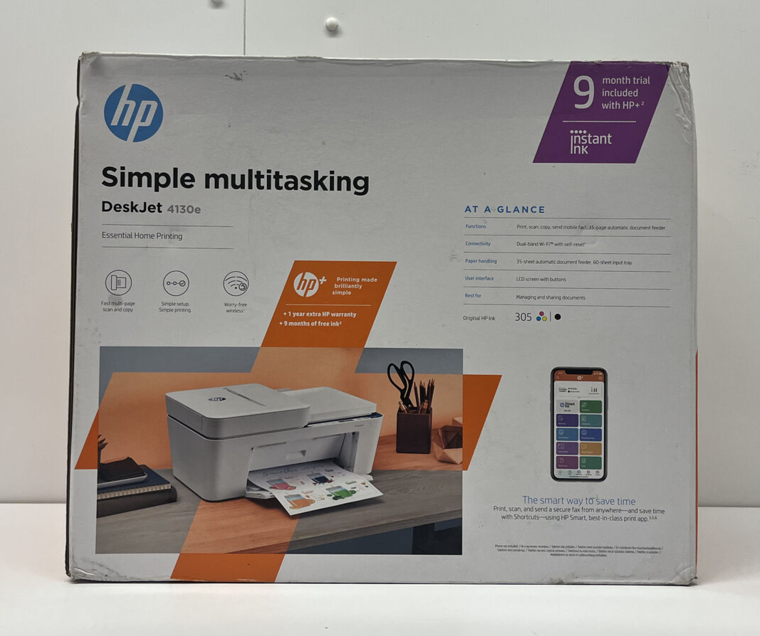 HP DeskJet 4130e A4 Colour Multifunction Inkjet Printer 26Q93B