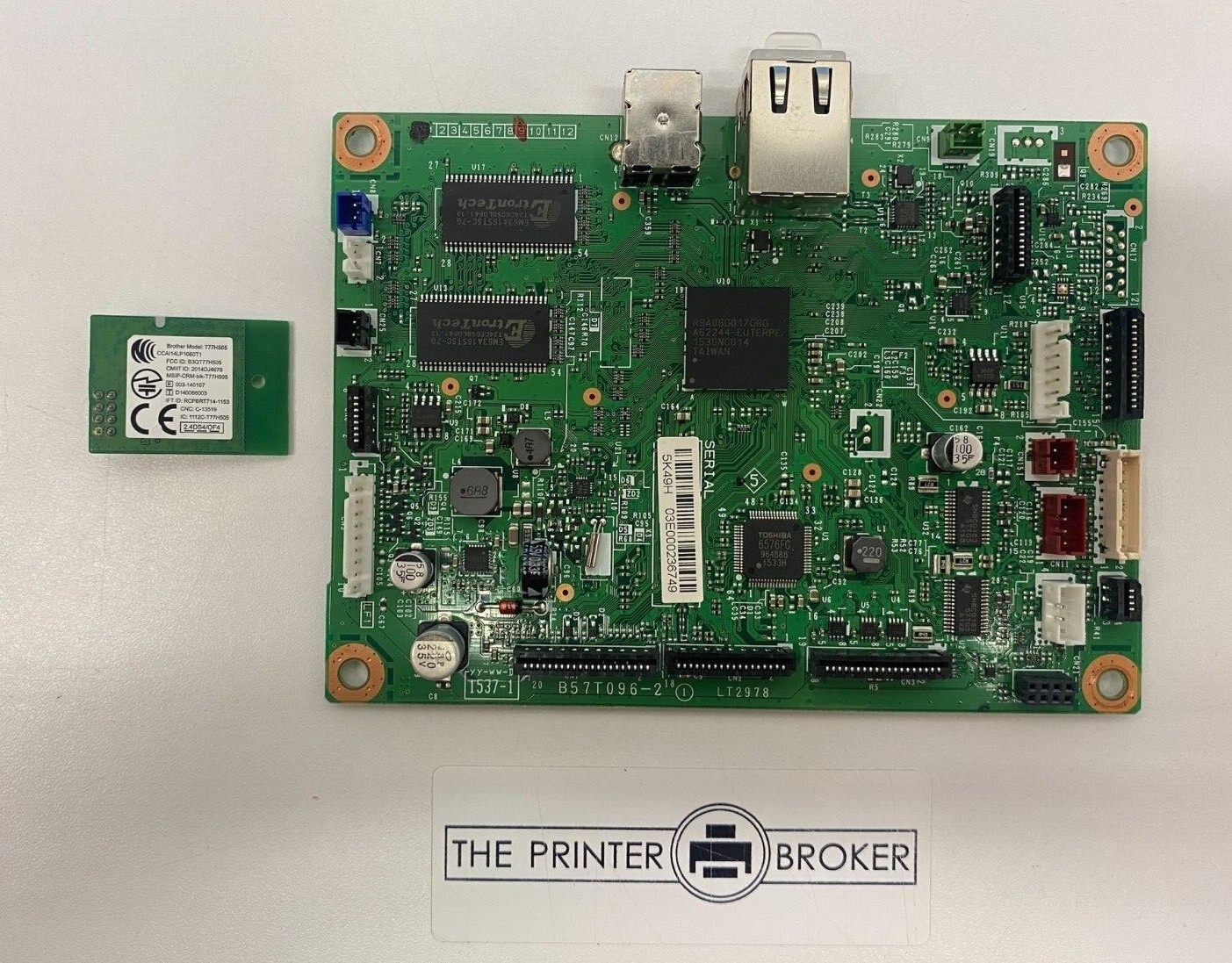 Brother MFC-L2700 Main Formatter Board and Wifi Module B57T096-2 T77H505