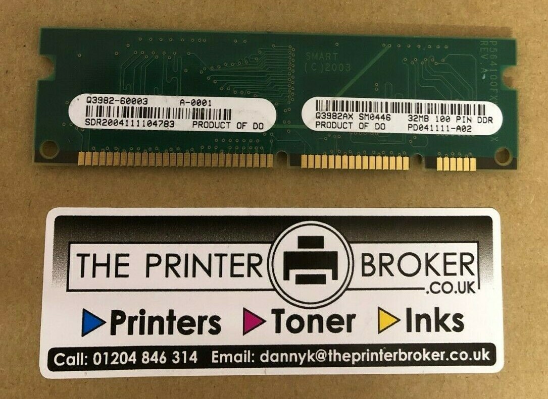 HP LaserJet 2400 Series 32MB 100 Pin DDR DIMM Memory Q3982-60003 Q3982AX