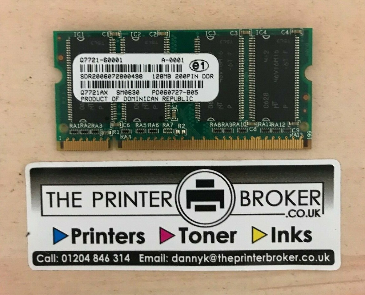 HP LaserJet 4700 5500 128MB 200 Pin DDR Memory Card Q7721AX Q7721-60001