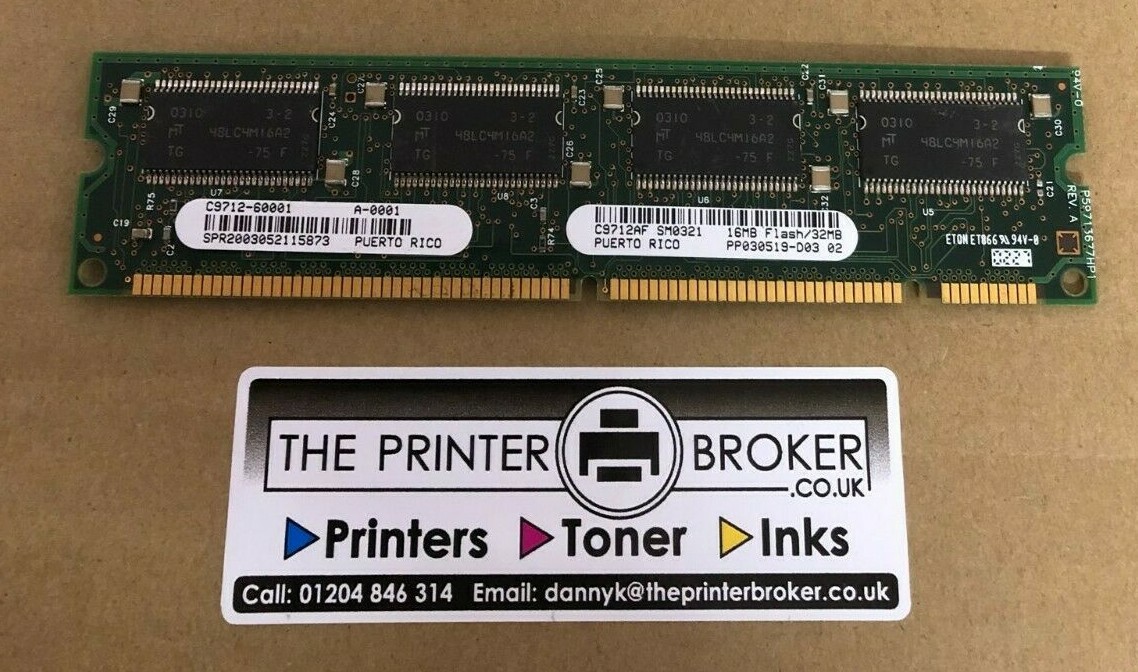 HP LaserJet 5500 Series 16MB Flash 32MB Firmware DIMM C9712-60001 C9712AF